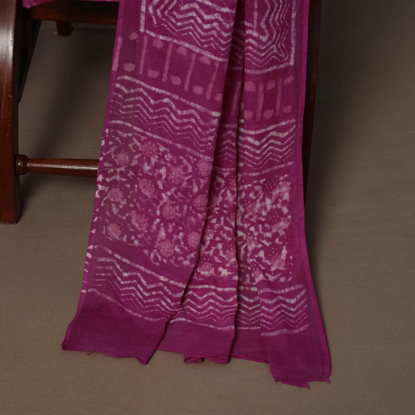 Hand batik cotton 3pc unstitched dress material 51