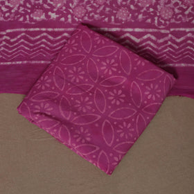 Hand batik cotton 3pc unstitched dress material 51