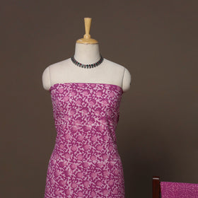 Hand batik cotton 3pc unstitched dress material 51