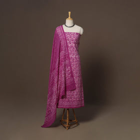 Hand batik cotton 3pc unstitched dress material 51