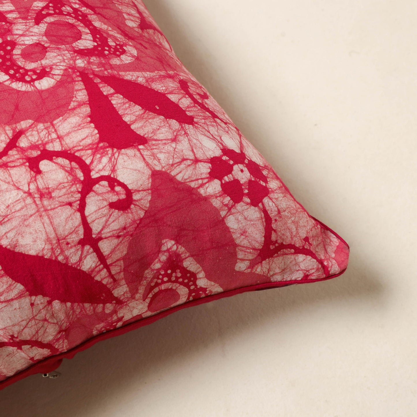 Pink - hand batik cotton cushion cover 114 - handcrafted