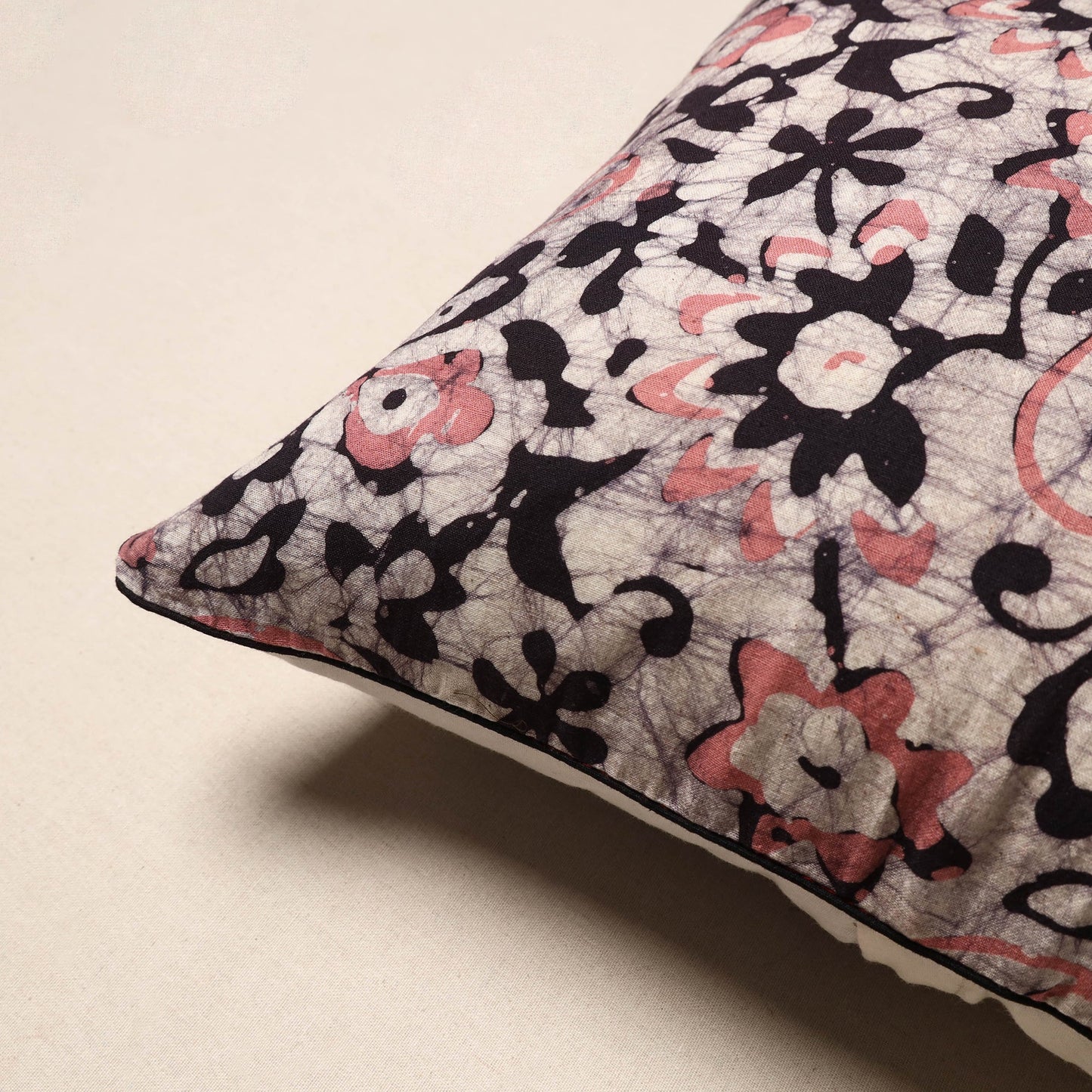 Pink - hand batik cotton cushion cover 18 - handcrafted