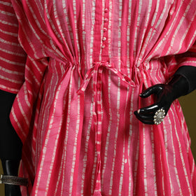 Hand batik cotton medium kaftan 33 - handcrafted