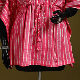 Hand batik cotton short kaftan 29 - handcrafted