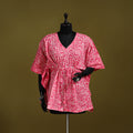 Hand batik cotton short kaftan 31 - handcrafted