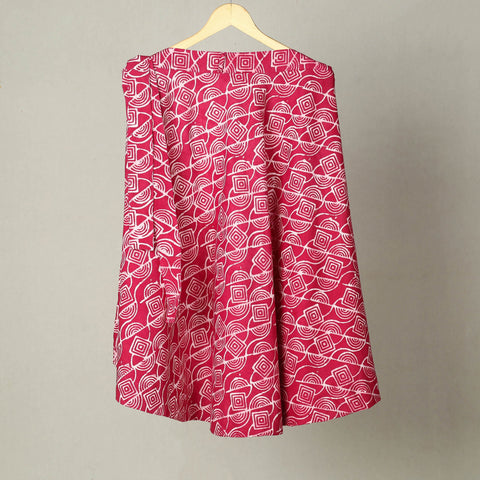 Pink - Hand Batik Print Cotton Wrap Around Skirt 16
