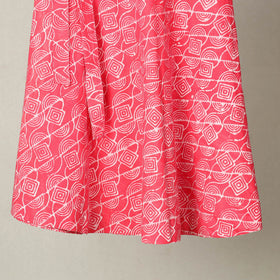 Pink - Hand Batik Print Cotton Wrap Around Skirt 28