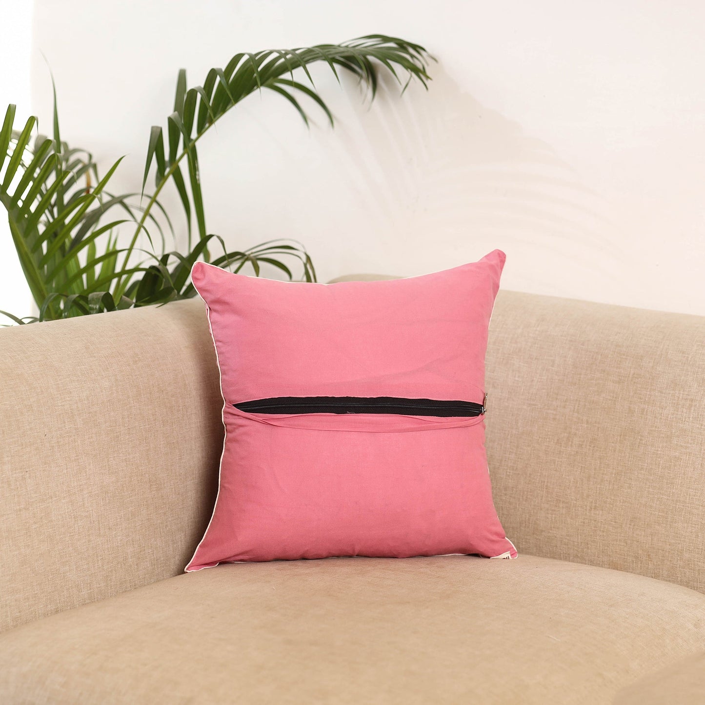 Pink - hand batik cushion cover 13 - handcrafted