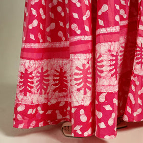 Buy Hand Batik Print Running Stitch Cotton Long Skirt