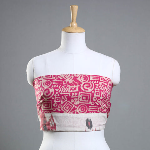Pink - Hand Batik Printed Cotton Blouse Piece
