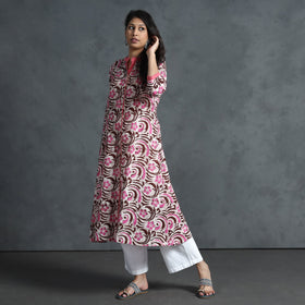 Buy Hand Batik Printed Cotton Kurta for Women