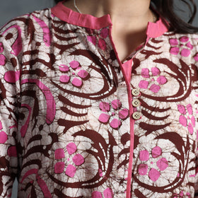 Buy Hand Batik Printed Cotton Kurta for Women