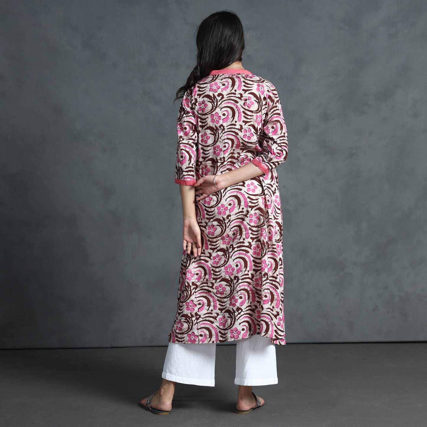 Buy Hand Batik Printed Cotton Kurta for Women