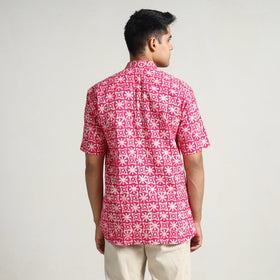 Buy Hand Batik Printed Cotton Men Half Sleeve Shirt 02 Online l iTokri.com