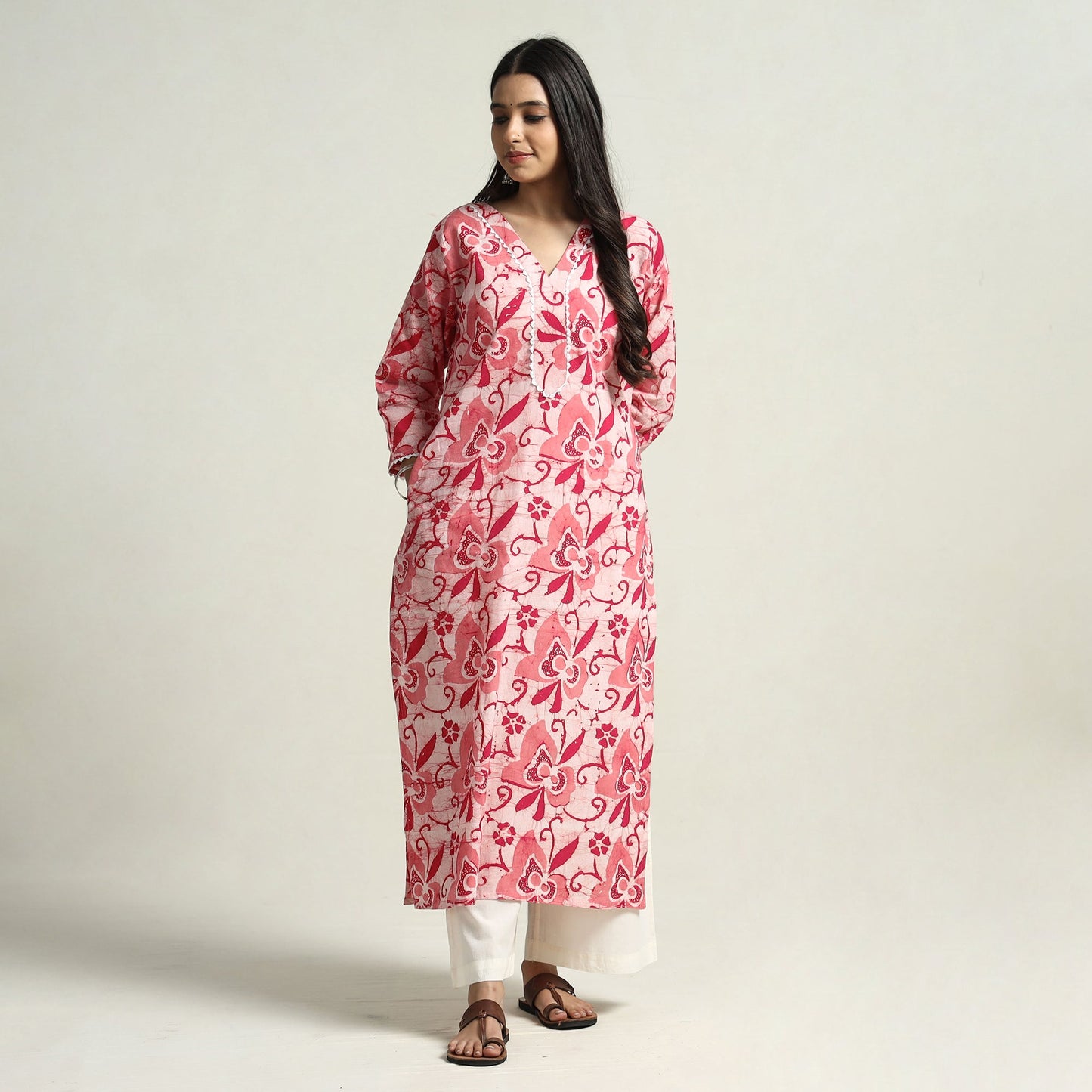 Hand Batik Printed kurta