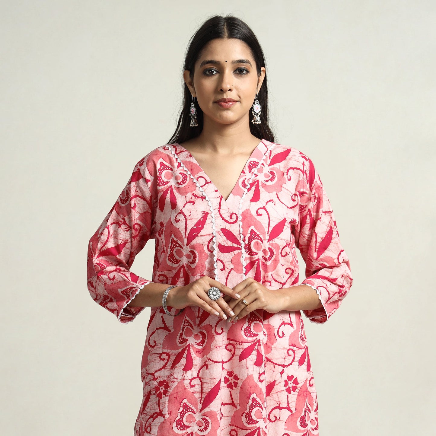 Hand Batik Printed kurta