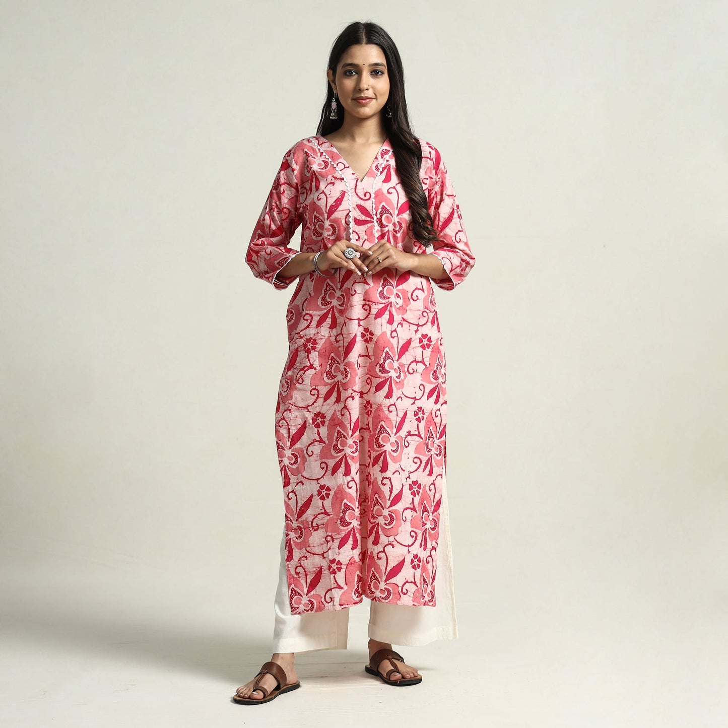 Hand Batik Printed kurta