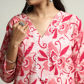 Hand Batik Printed kurta
