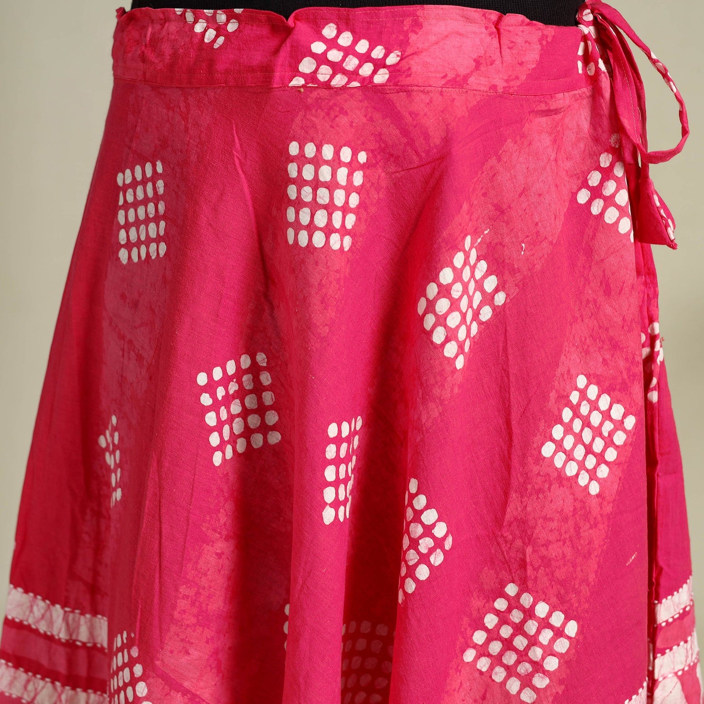Buy Hand Batik Print Running Stitch Cotton Long Skirt