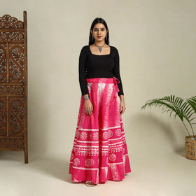 Buy Hand Batik Print Running Stitch Cotton Long Skirt