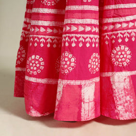 Buy Hand Batik Print Running Stitch Cotton Long Skirt