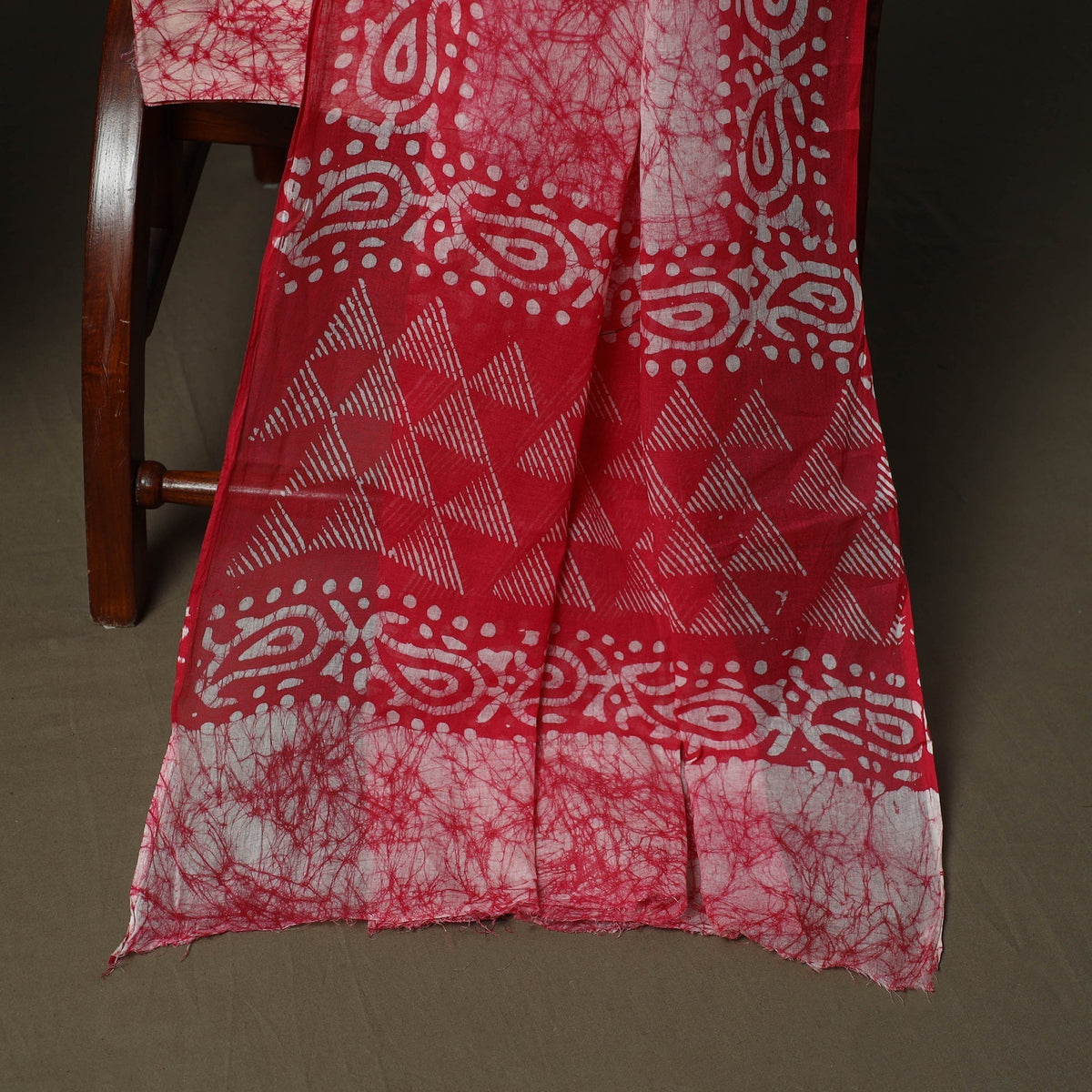 Hand batik cotton 3pc unstitched dress material 15