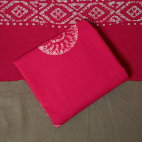 Hand batik cotton 3pc unstitched dress material 49