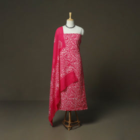 Hand batik cotton 3pc unstitched dress material 59