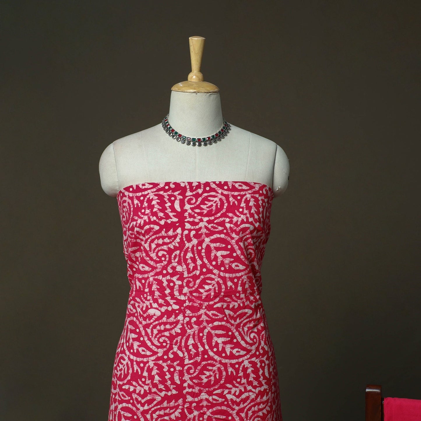 Hand batik cotton 3pc unstitched dress material 59