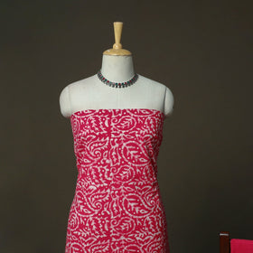 Hand batik cotton 3pc unstitched dress material 59