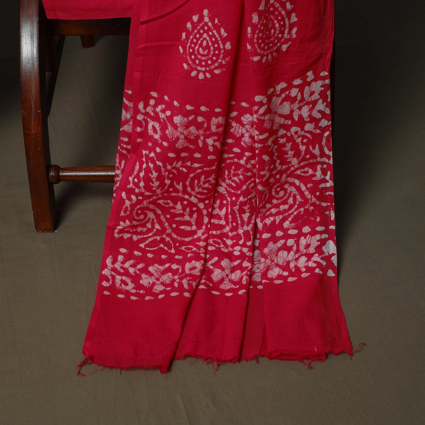 Hand batik cotton 3pc unstitched dress material 59