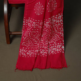 Hand batik cotton 3pc unstitched dress material 59