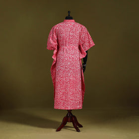 Hand batik cotton long kaftan 06 - handcrafted