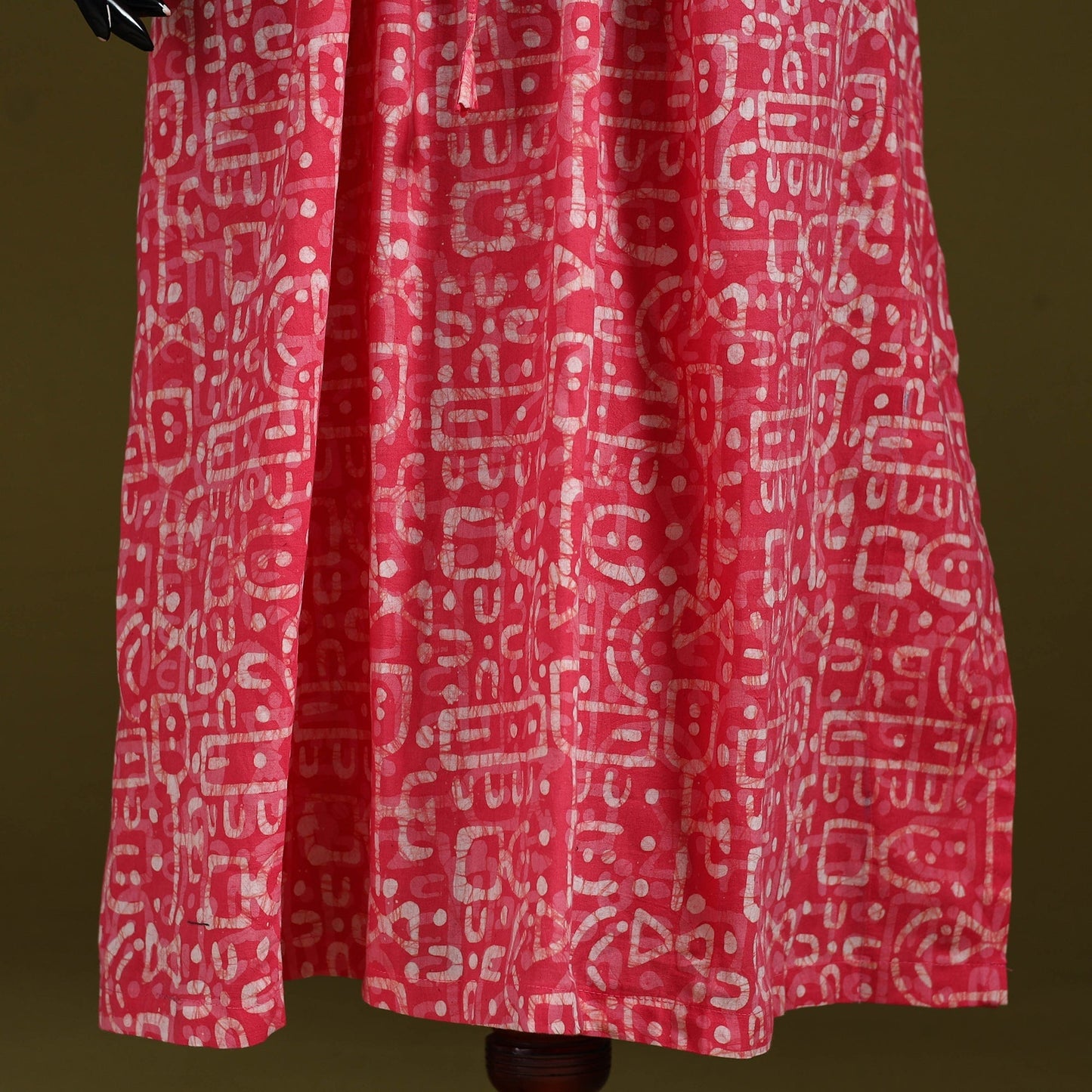 Hand batik cotton long kaftan 06 - handcrafted