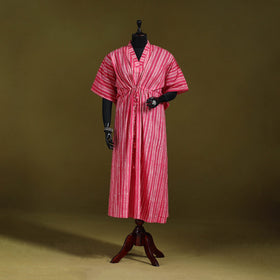 Hand batik cotton long kaftan 13 - handcrafted