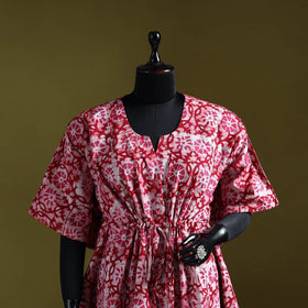 Hand batik cotton medium kaftan 29 - handcrafted