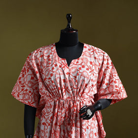 Hand batik cotton medium kaftan 32 - handcrafted