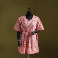 Hand batik cotton medium kaftan 32 - handcrafted