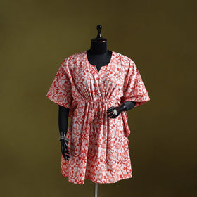 Hand batik cotton medium kaftan 32 - handcrafted