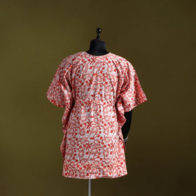 Hand batik cotton medium kaftan 32 - handcrafted