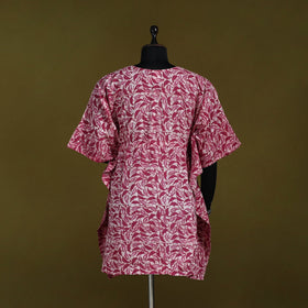 Hand batik cotton medium kaftan 50 - handcrafted