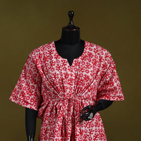 Hand batik cotton medium kaftan 64 - handcrafted