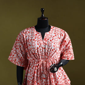 Hand batik cotton short kaftan 15 - handcrafted