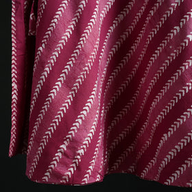 Hand block batik print cotton wrap around skirt 04
