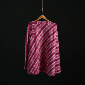Hand block batik print cotton wrap around skirt 04