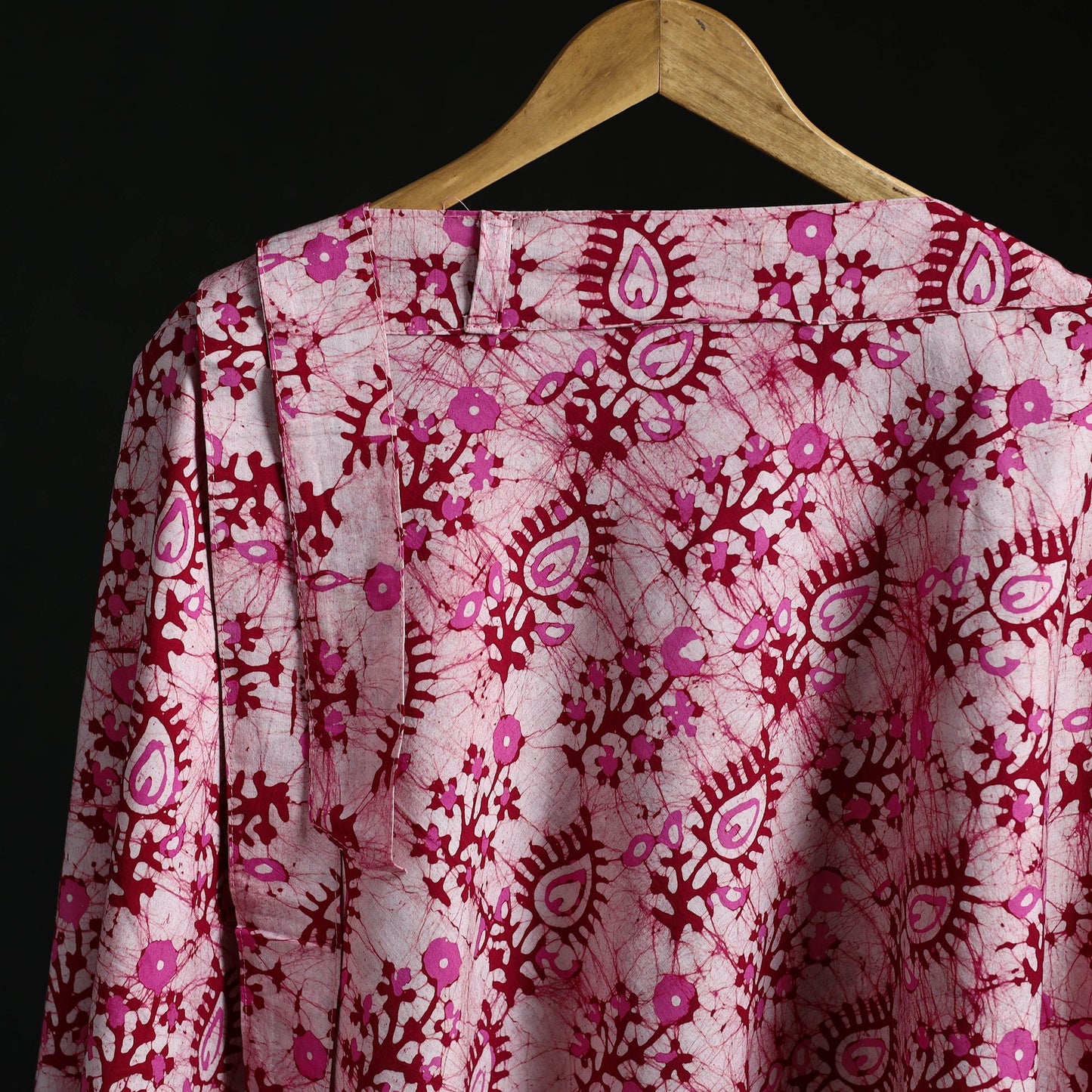 Hand block batik print cotton wrap around skirt 26