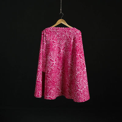 Hand block batik print cotton wrap around skirt 32