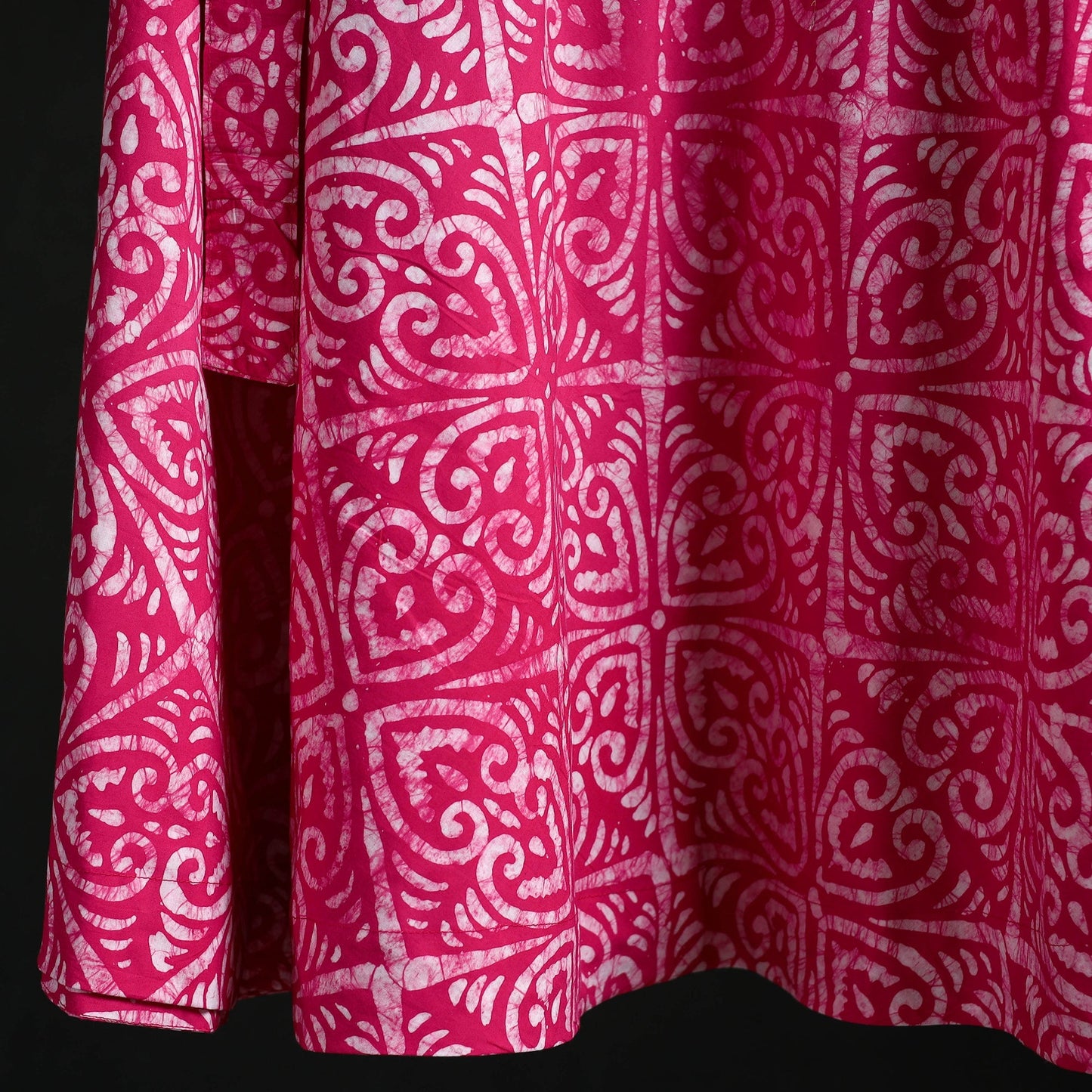 Hand block batik print cotton wrap around skirt 32