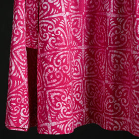 Hand block batik print cotton wrap around skirt 32