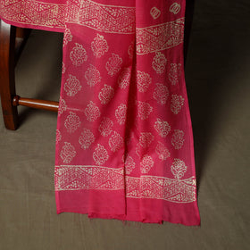 Hand block jaipur print cotton 3pc unstitched dress